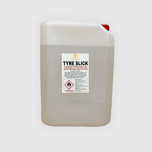 Ready to use tyre slick, a long lasting tyre shine that restores rubber