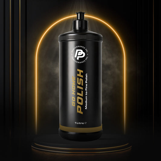 Performance PPL Go Home Polish medium-to-fine car polish in a 1 litre bottle, designed for professional paint correction and finishing.