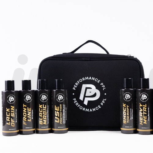 Performance PPL professional car detailing kit with cleaning and protection products in a branded carry case