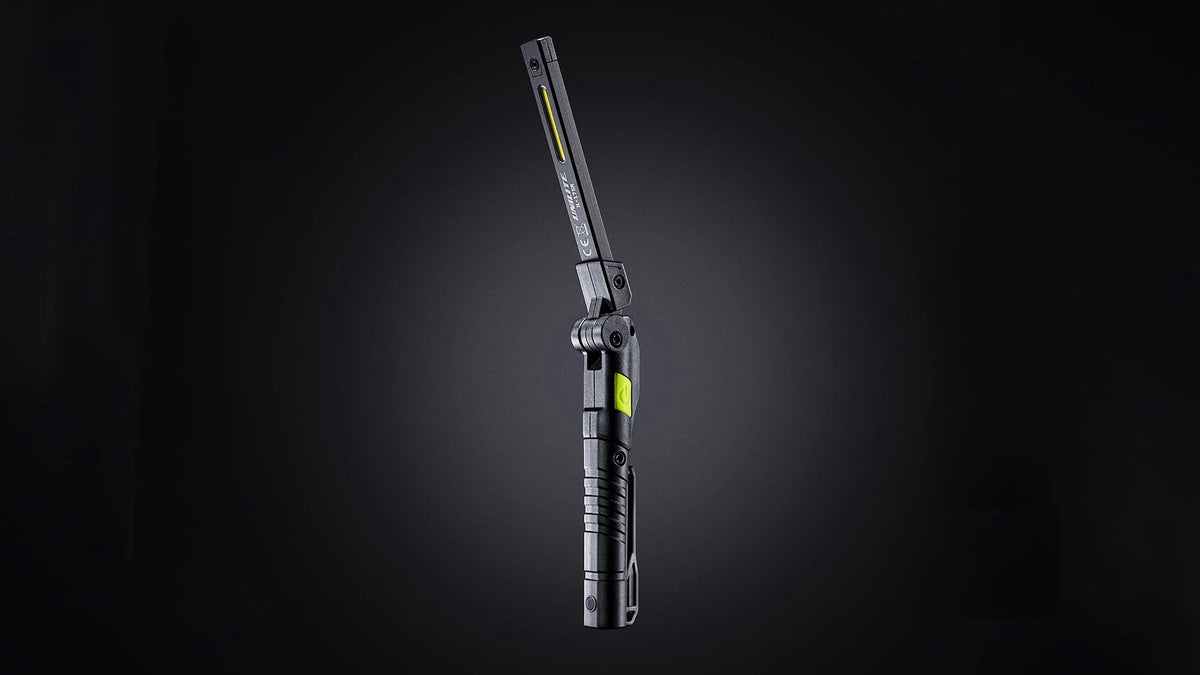 Unilite IL-175R rechargeable folding LED inspection light for checking vehicle paintwork during polishing and professional car detailing.