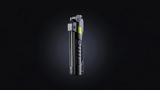 Unilite IL-175R rechargeable folding LED inspection light for checking vehicle paintwork during polishing and car detailing.