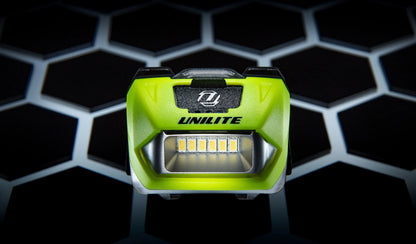 Unilite rechargeable LED headtorch for hands-free lighting during car cleaning, valeting and polishing and professional detailing.